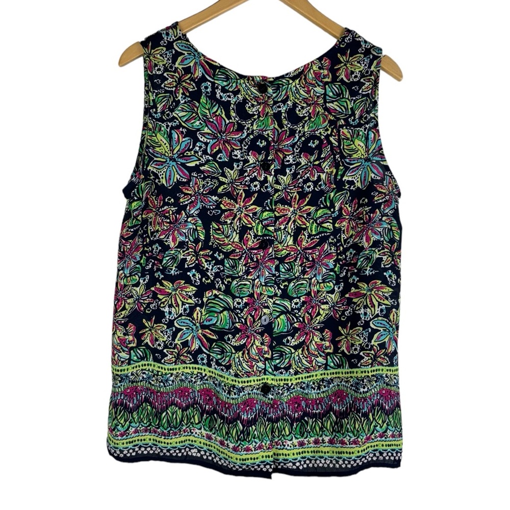 Like New Cynthia Rowley Sleeveless Floral Top XL - Picture 10 of 14